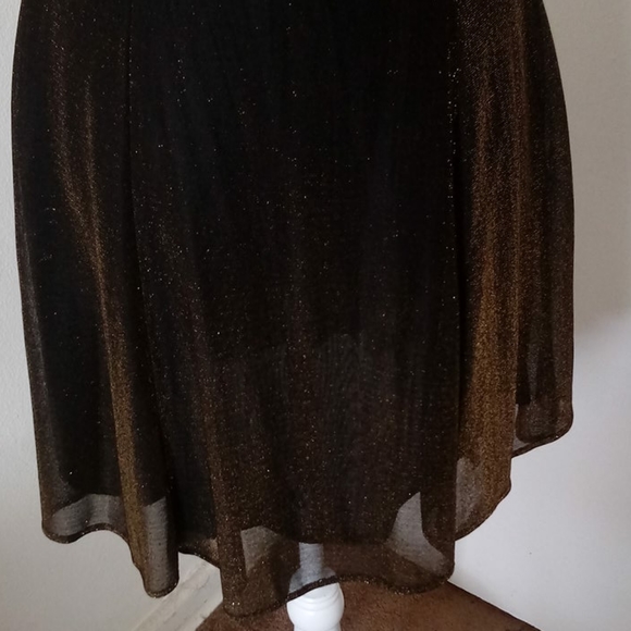 ALL THAT JAZZ MINI DRESS METALLIC BRONZE SIZE 5/6 - Picture 4 of 8